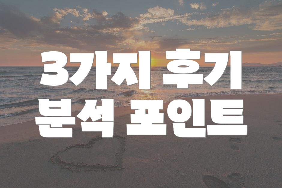 3가지 후기 분석 포인트