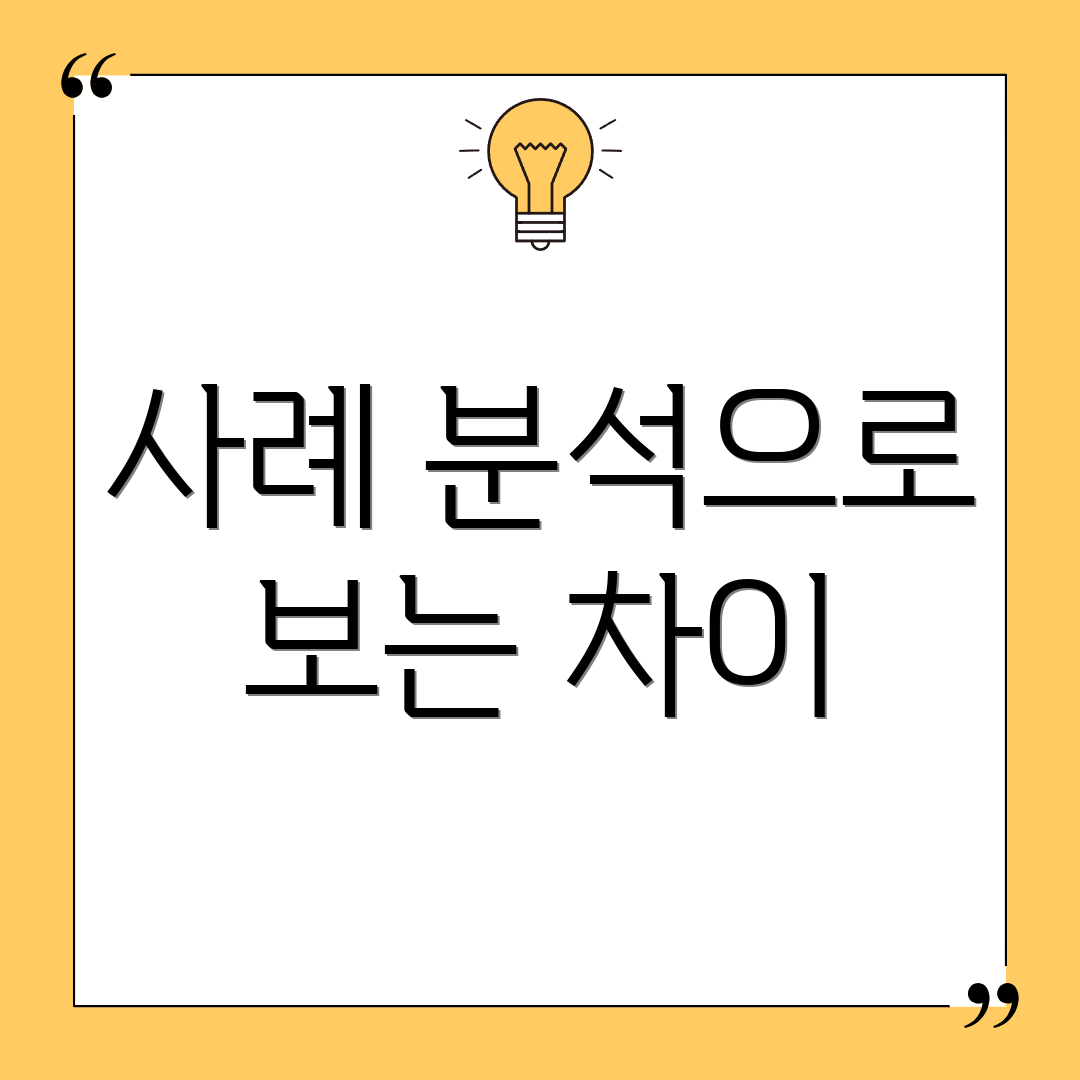 사례 분석으로 보는 차이