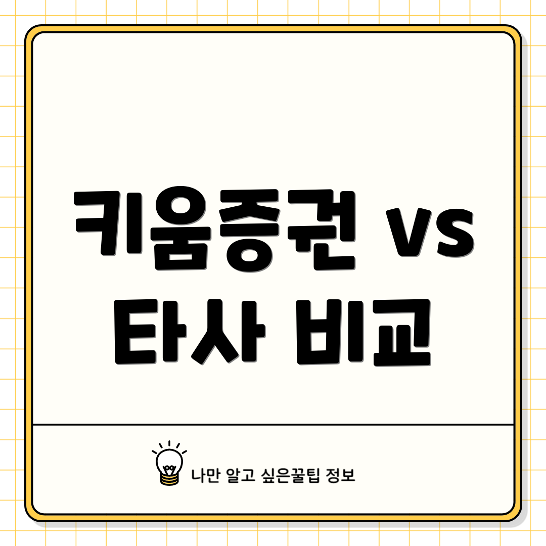 키움증권 vs 타사 비교