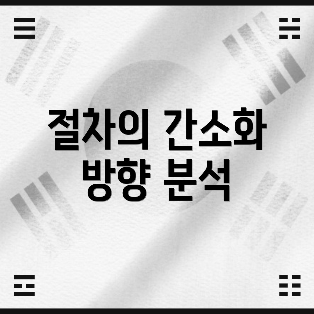절차의 간소화 방향 분석