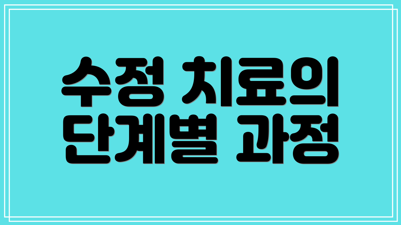 수정 치료의 단계별 과정