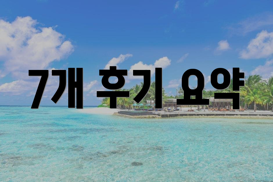 7개 후기 요약