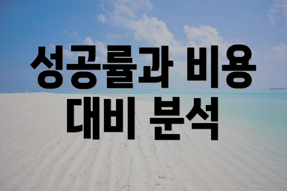 성공률과 비용 대비 분석