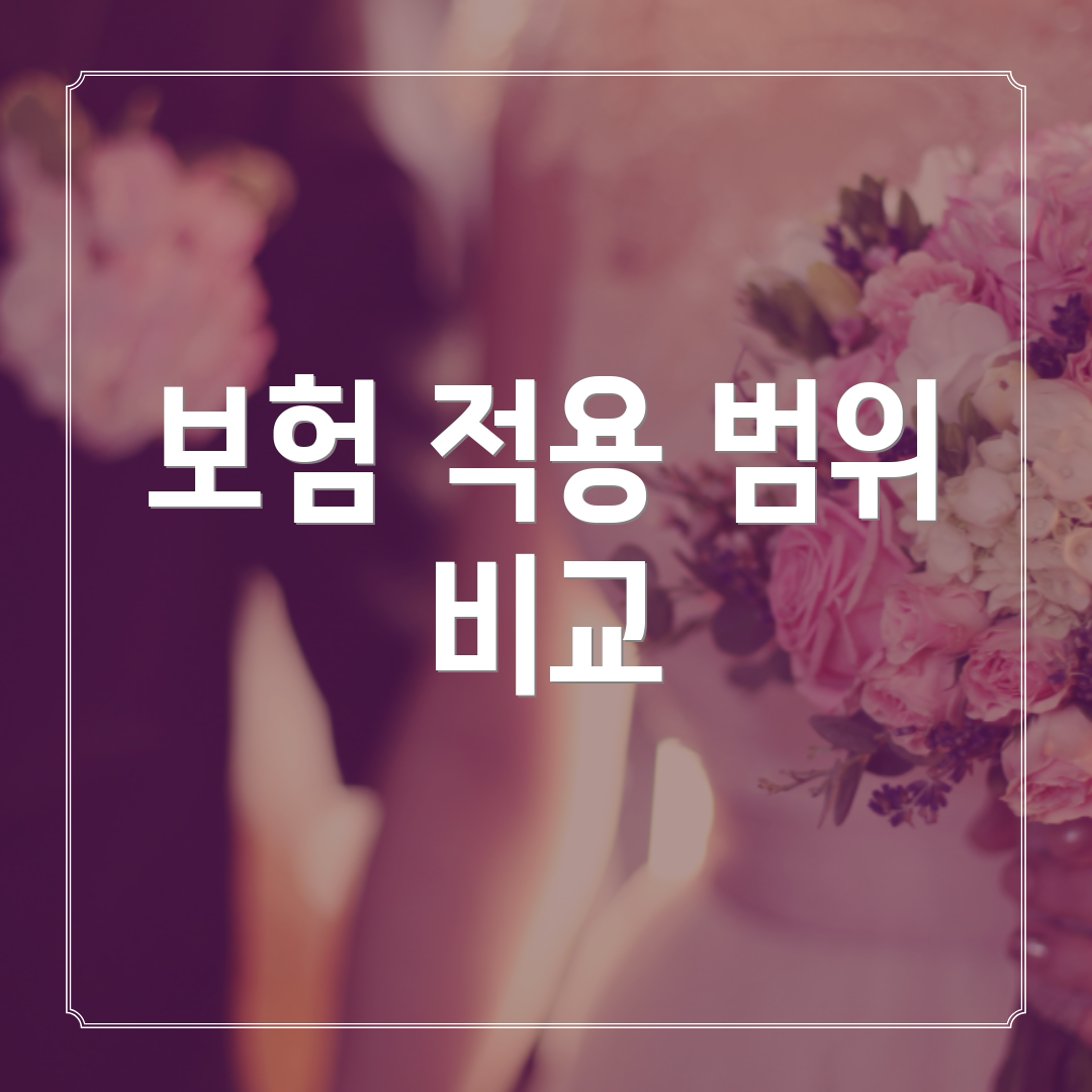 보험 적용 범위 비교