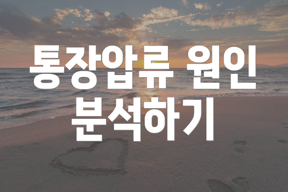 통장압류 원인 분석하기