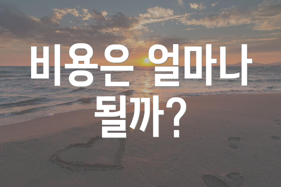 비용은 얼마나 될까?