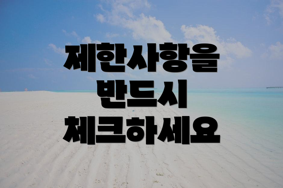 제한사항을 반드시 체크하세요