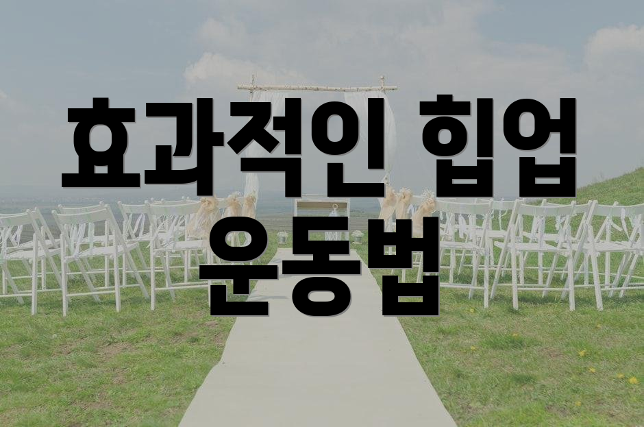 효과적인 힙업 운동법
