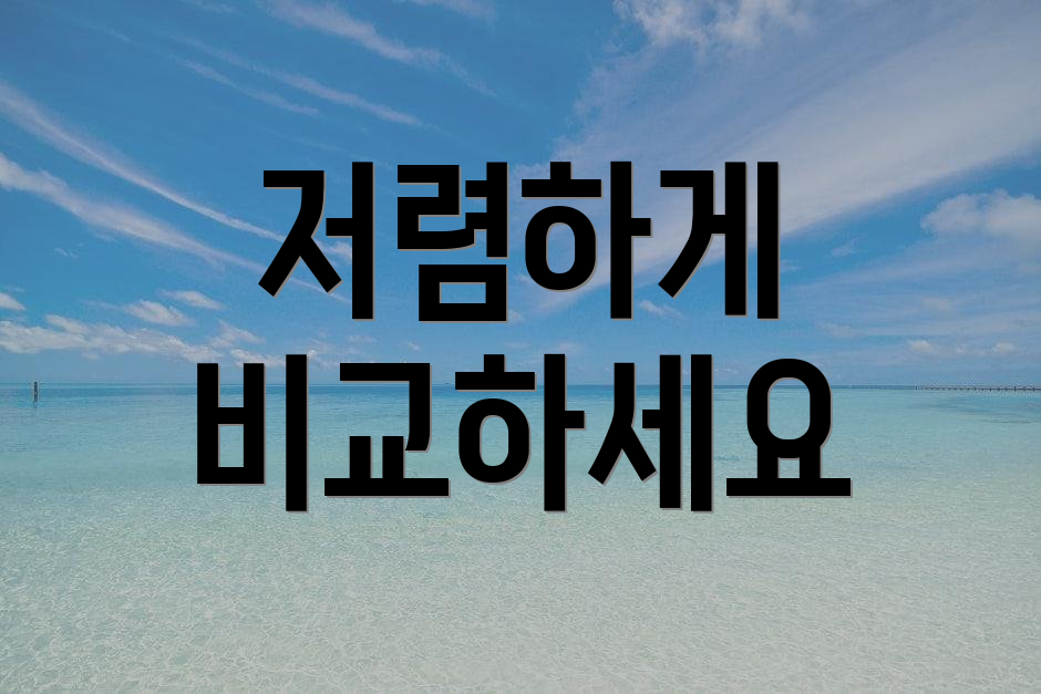 저렴하게 비교하세요