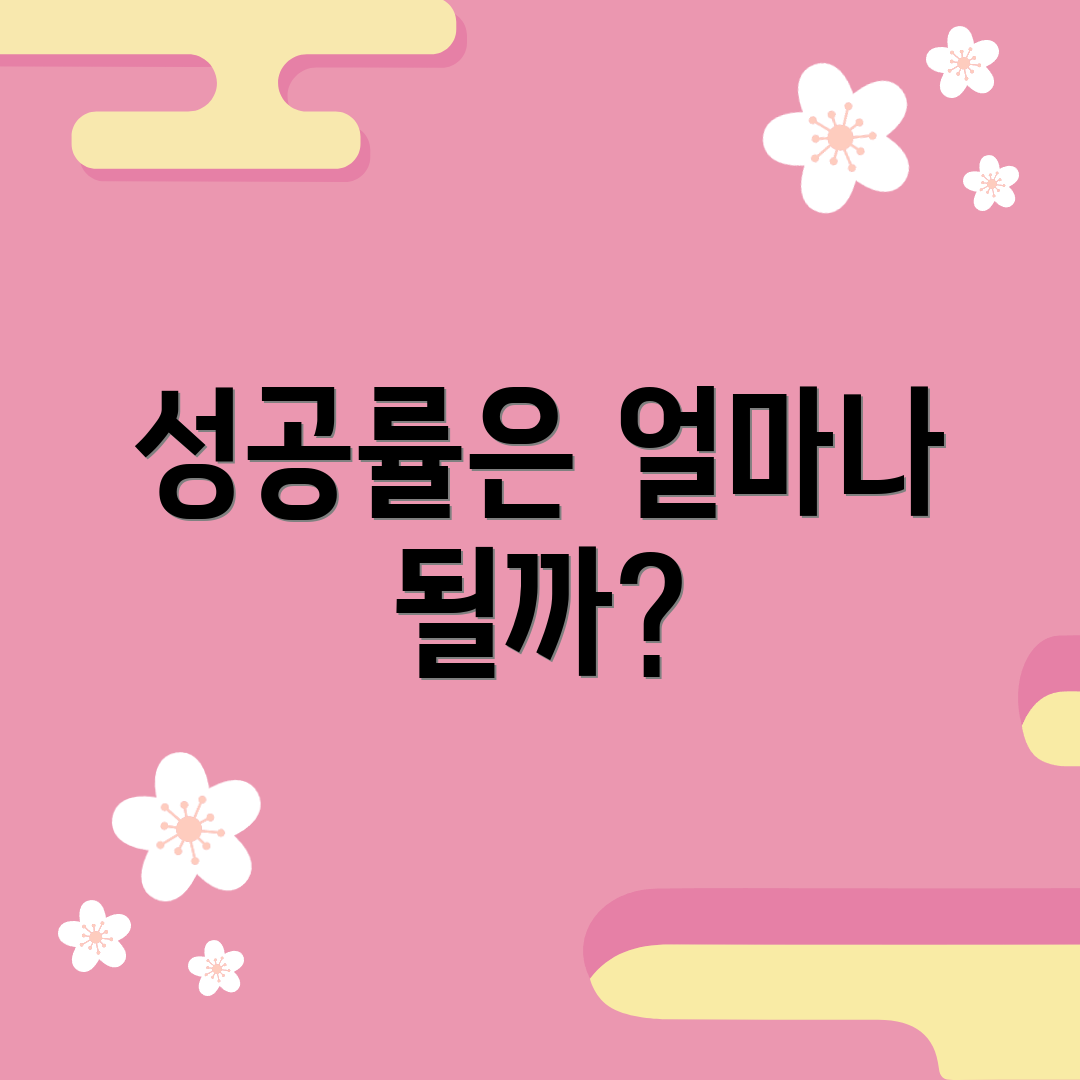 성공률은 얼마나 될까?