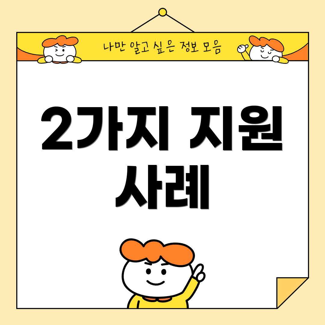 2가지 지원 사례