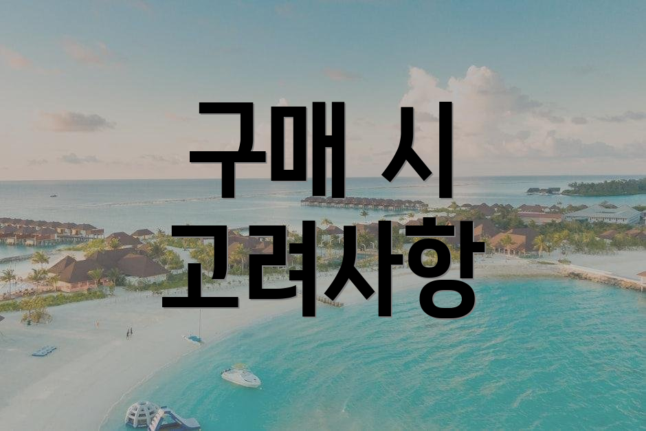 구매 시 고려사항