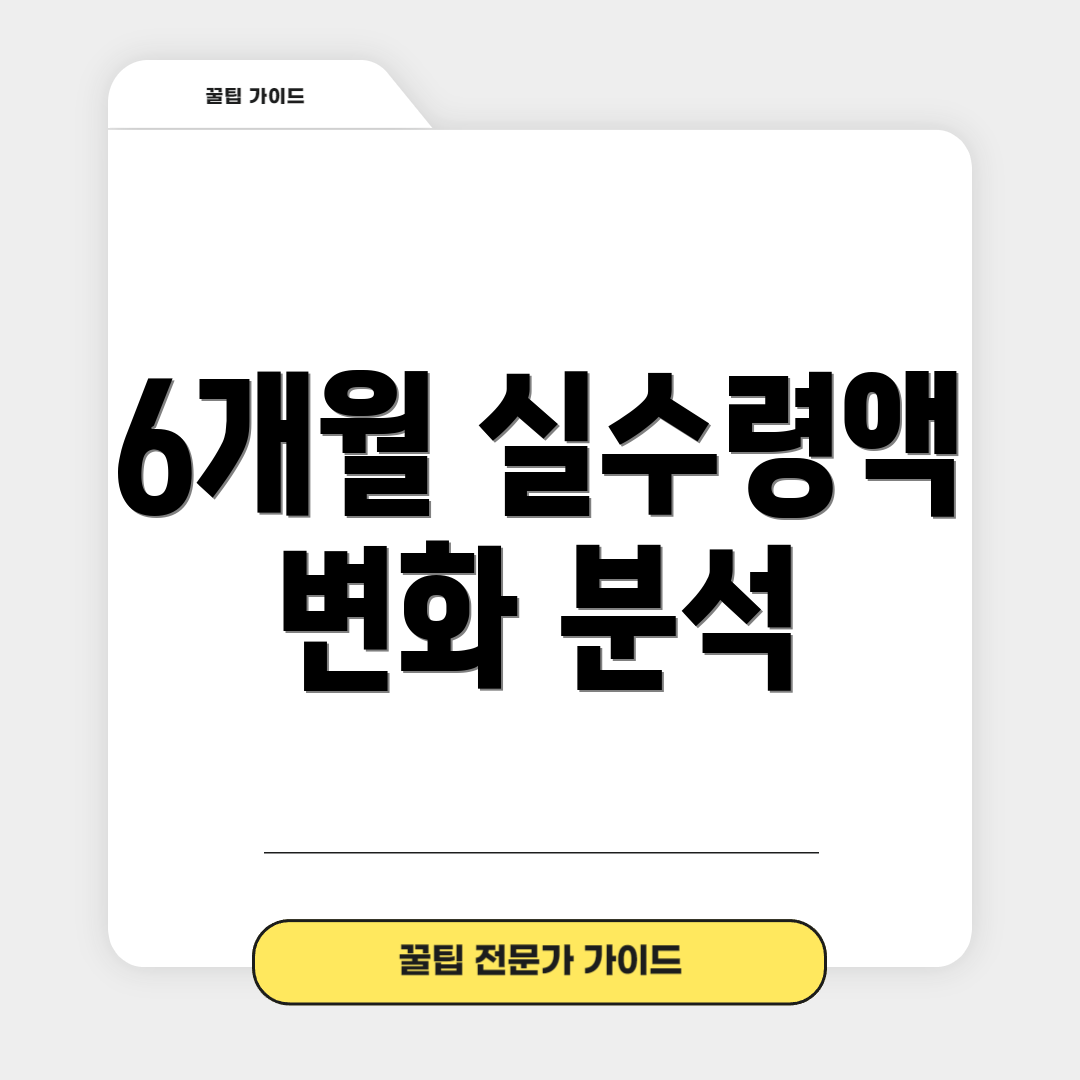 6개월 실수령액 변화 분석