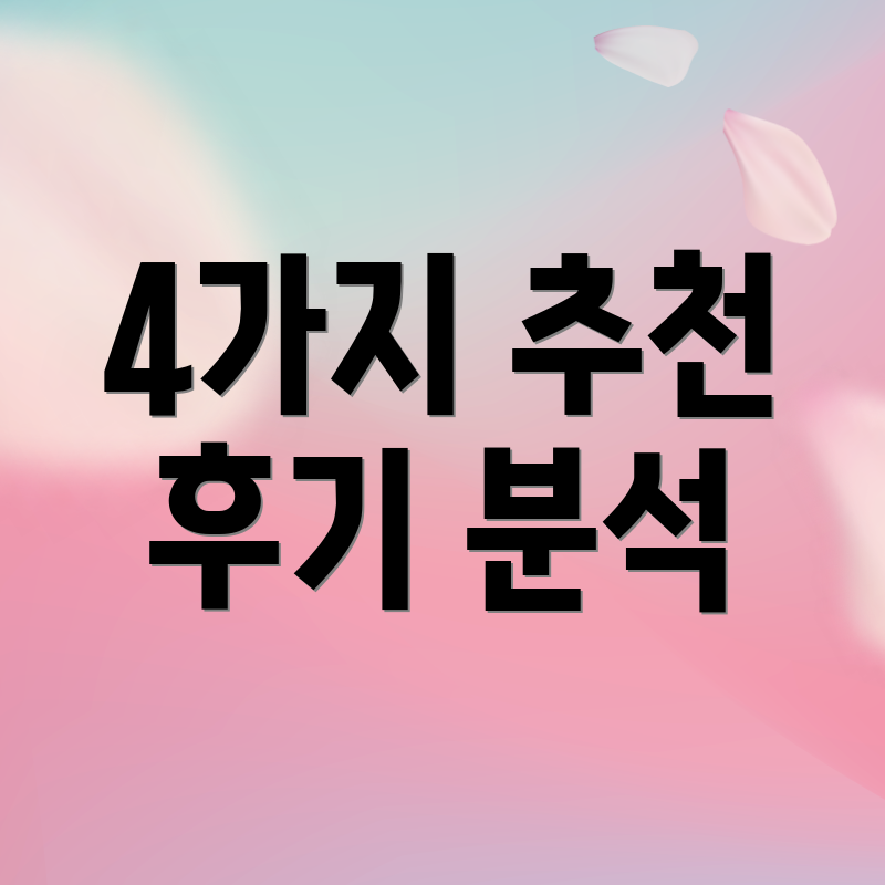 4가지 추천 후기 분석