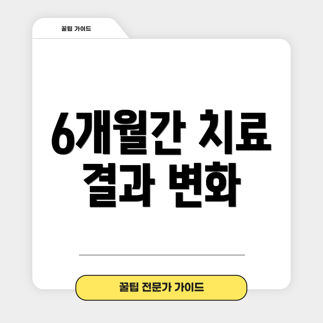 6개월간 치료 결과 변화