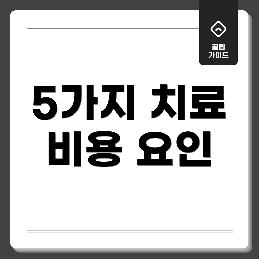 5가지 치료 비용 요인