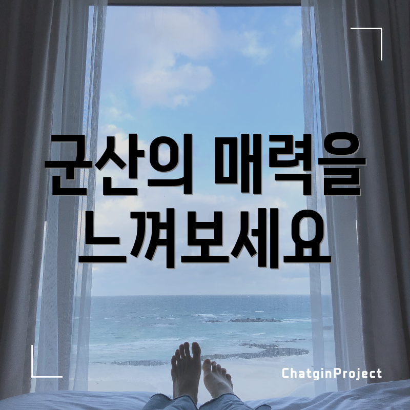 군산의 매력을 느껴보세요
