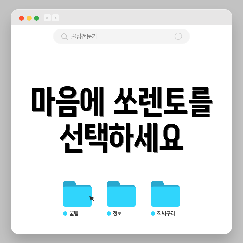마음에 쏘렌토를 선택하세요
