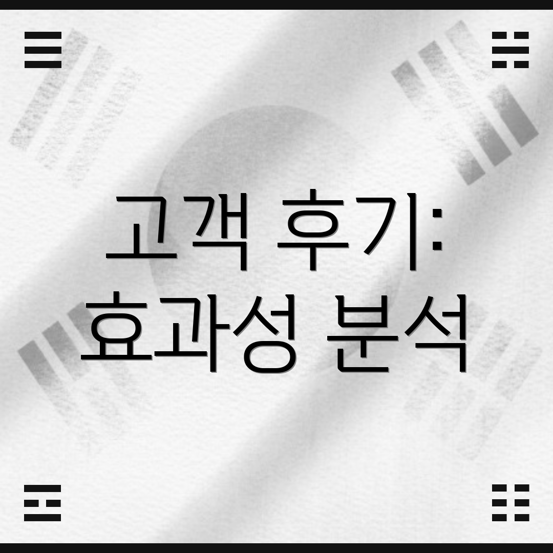 고객 후기: 효과성 분석