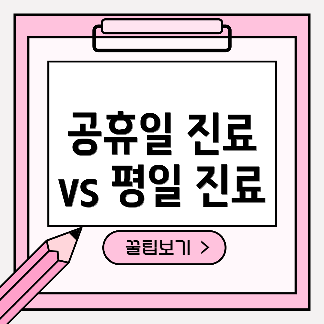 공휴일 진료 vs 평일 진료