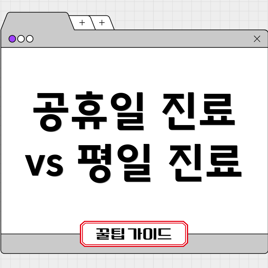 공휴일 진료 vs 평일 진료