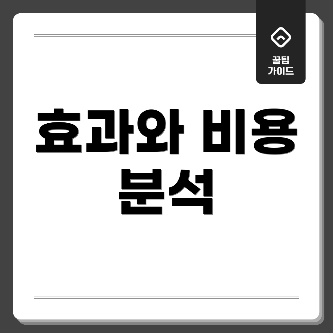 효과와 비용 분석