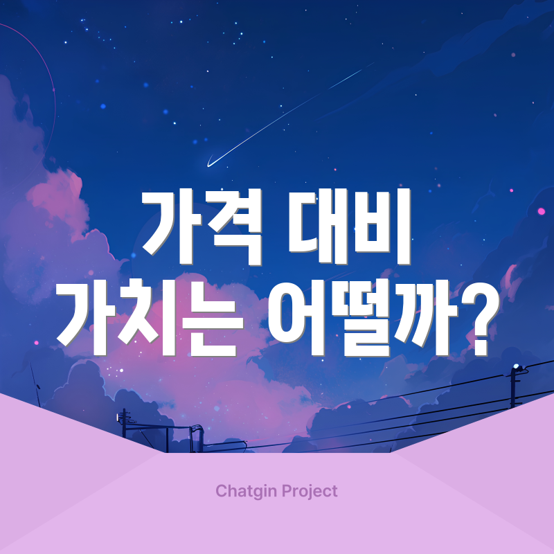 가격 대비 가치는 어떨까?