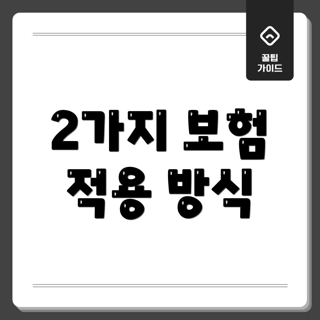 2가지 보험 적용 방식
