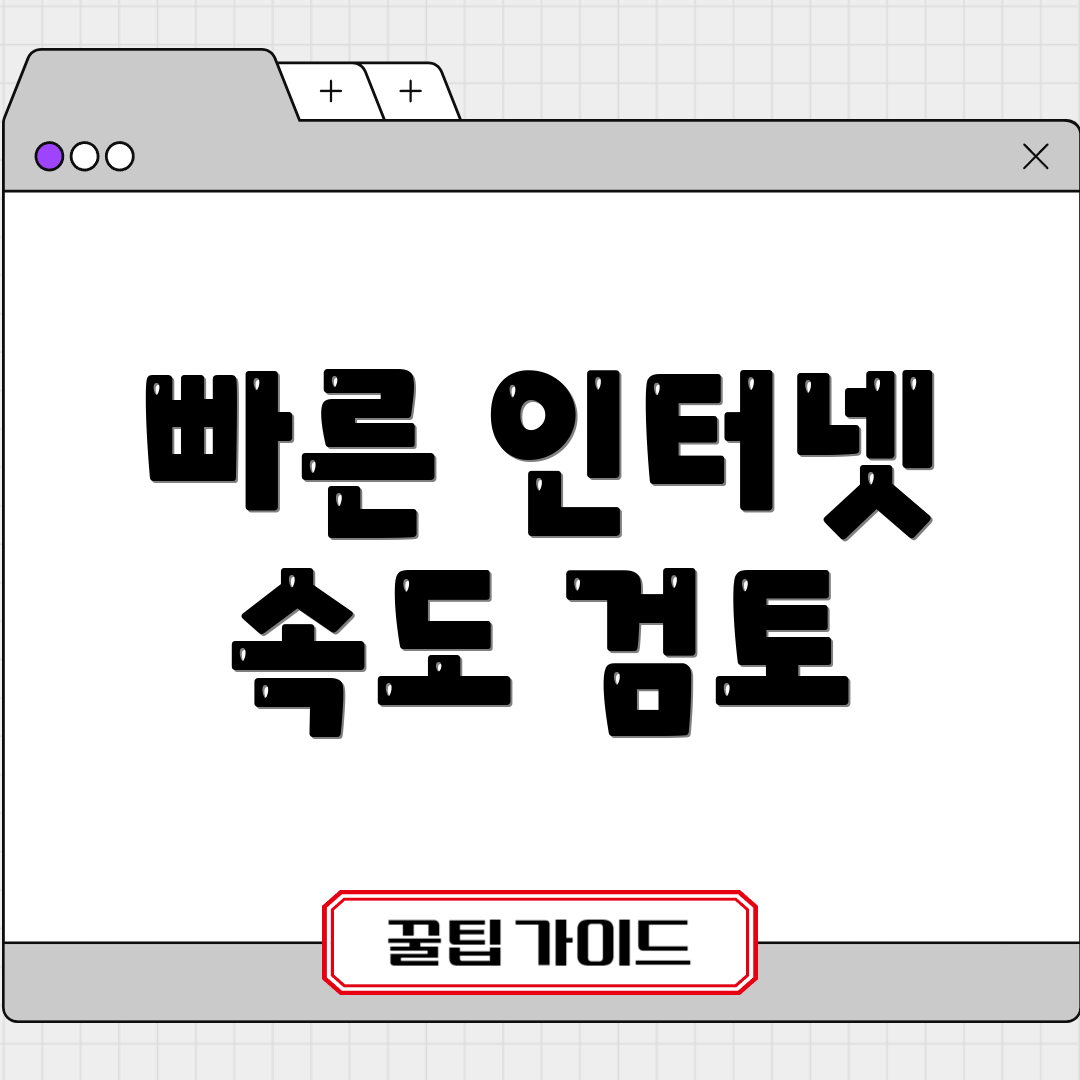 빠른 인터넷 속도 검토