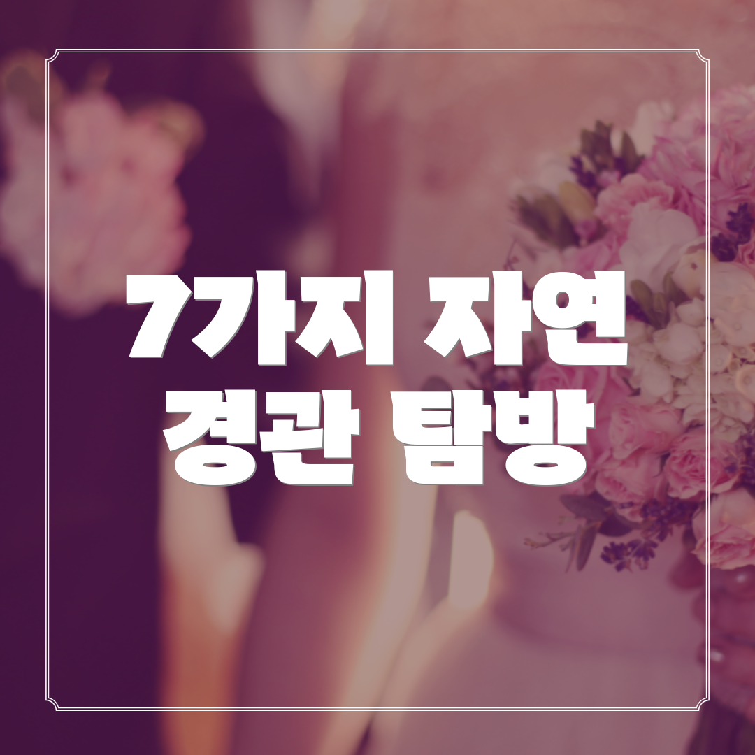 7가지 자연 경관 탐방