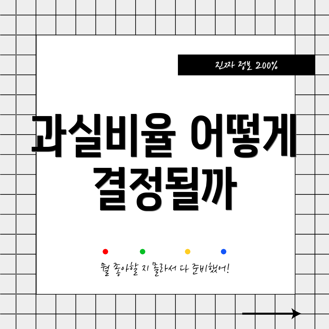 과실비율 어떻게 결정될까
