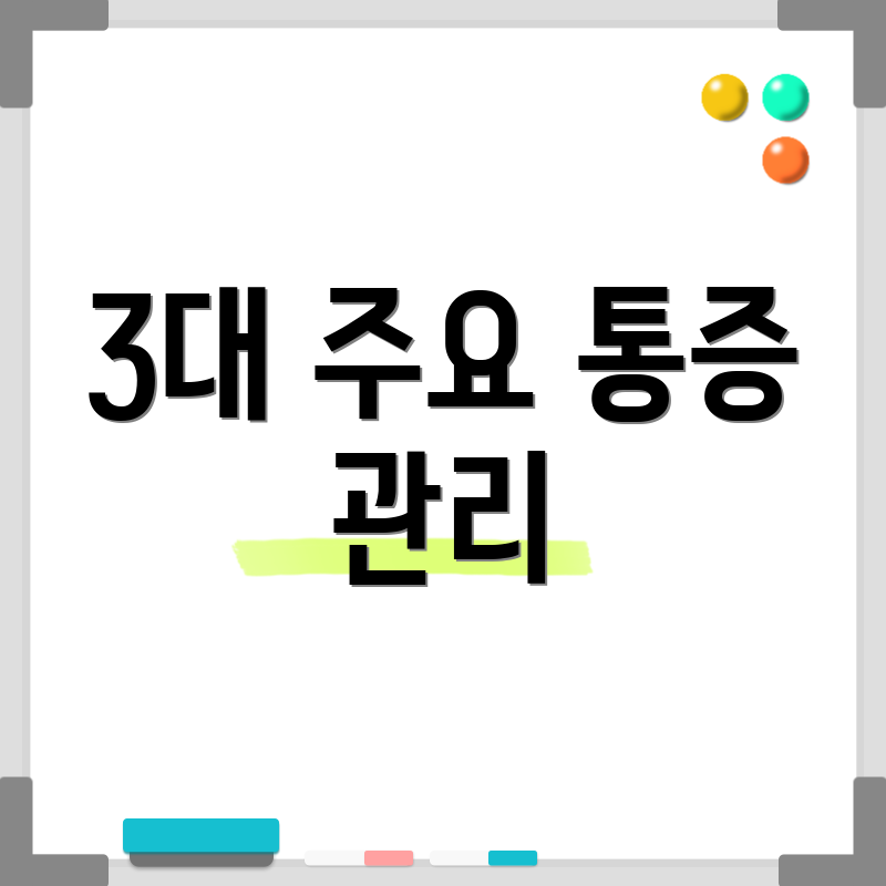 3대 주요 통증 관리