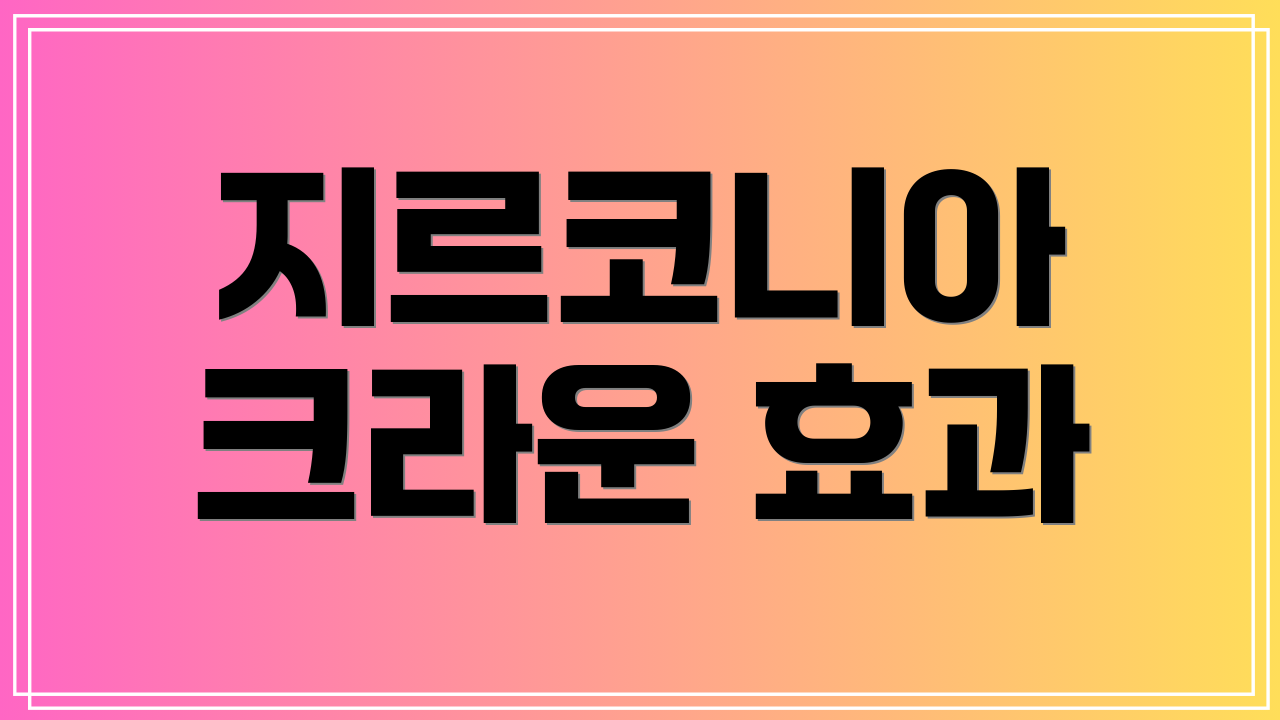 지르코니아 크라운 효과