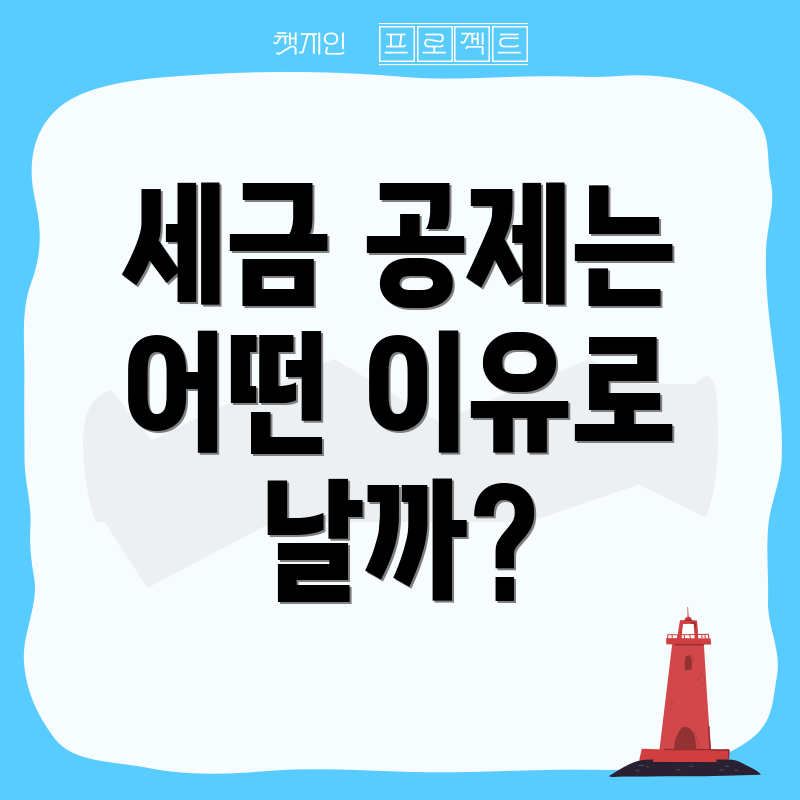 세금 공제는 어떤 이유로 날까?