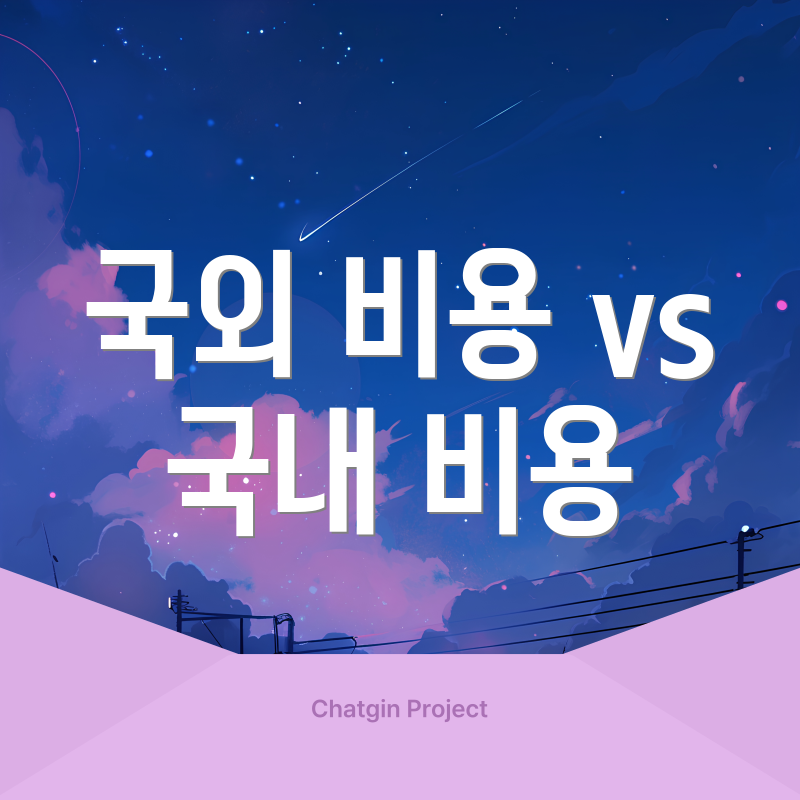 국외 비용 vs 국내 비용