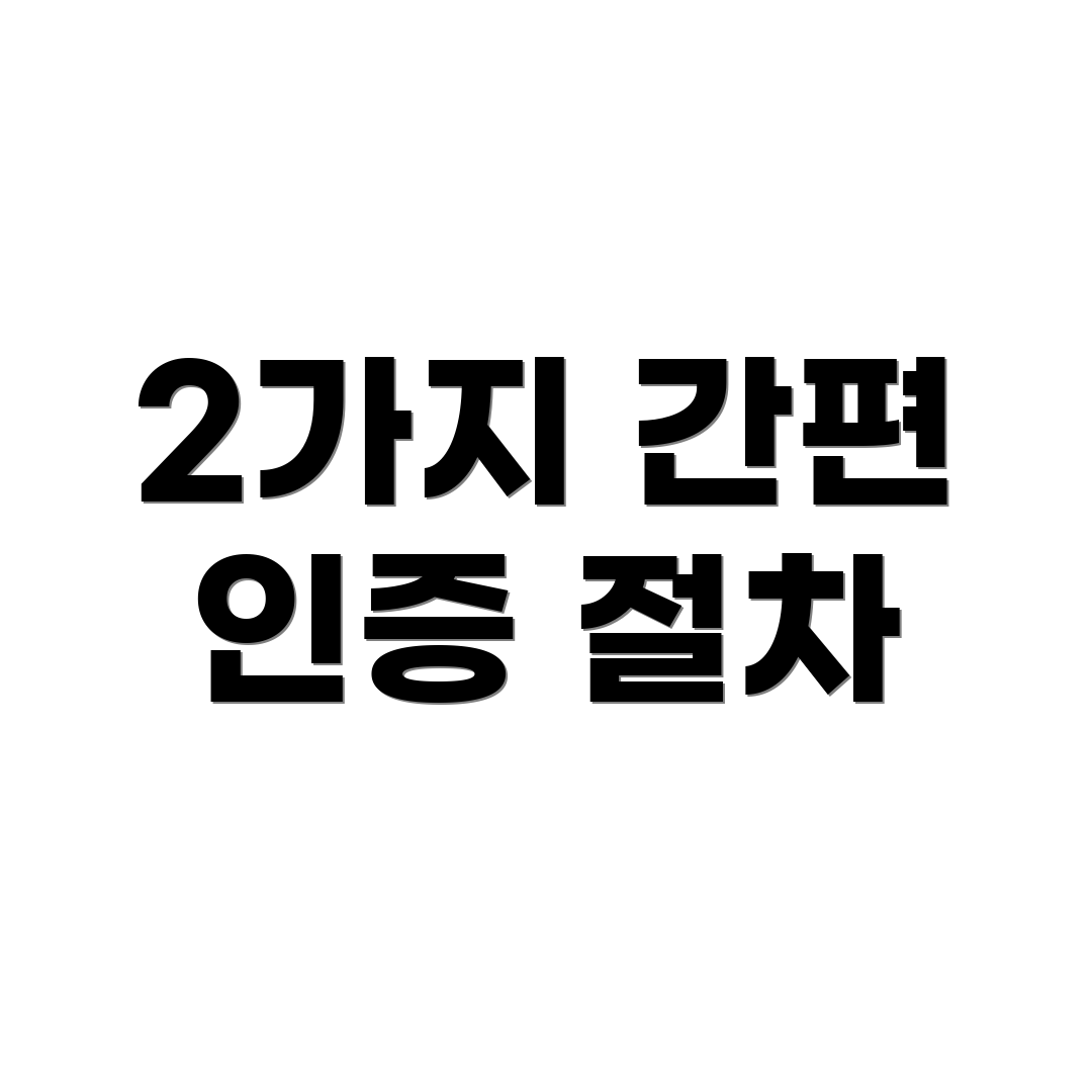 2가지 간편 인증 절차