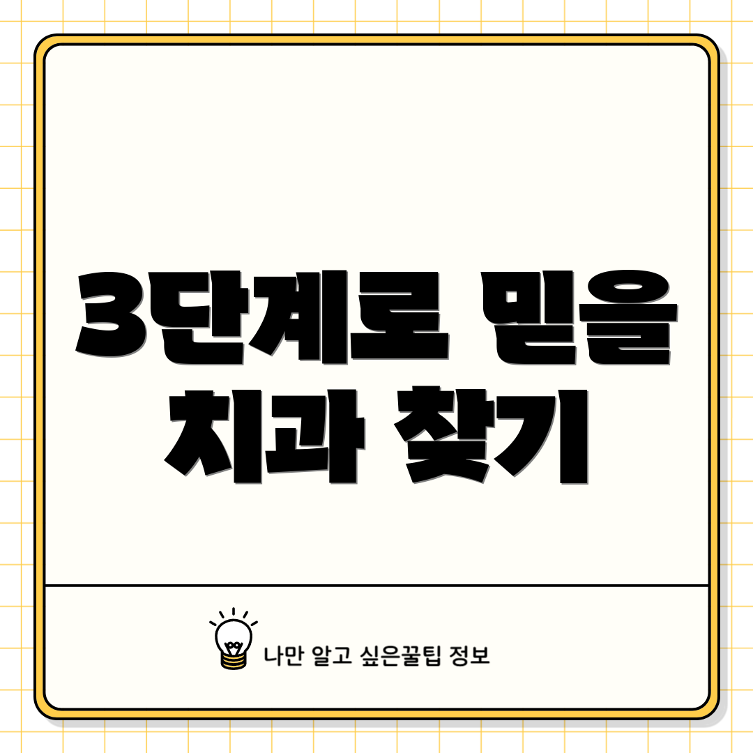 3단계로 믿을 치과 찾기
