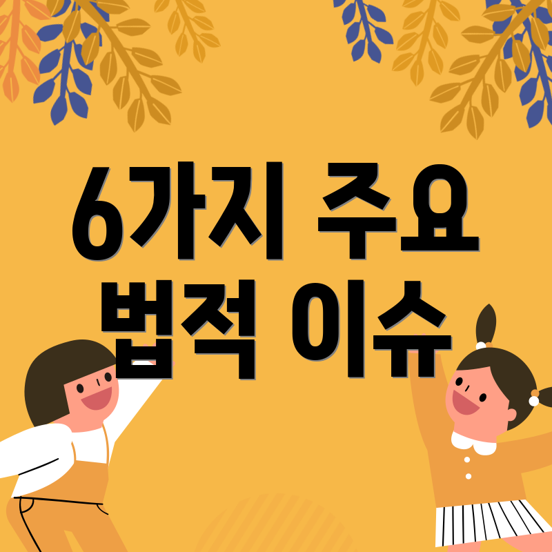6가지 주요 법적 이슈