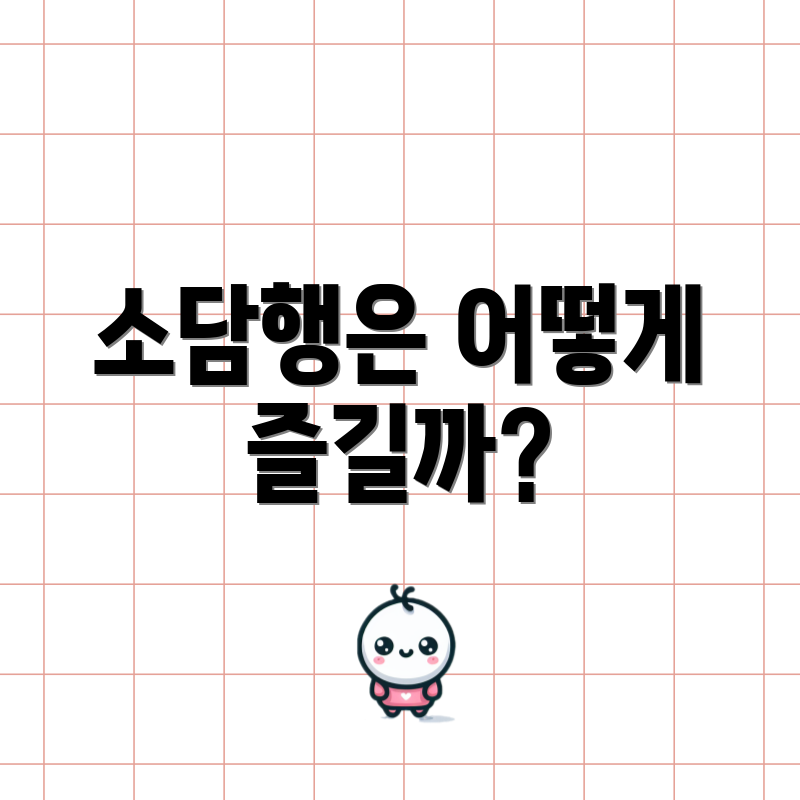 소담행은 어떻게 즐길까?