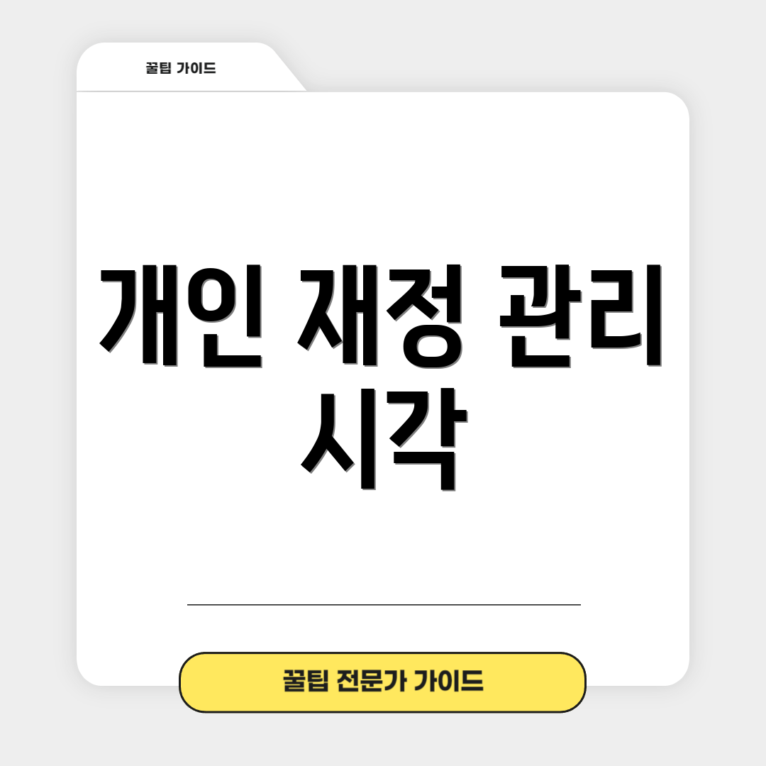 개인 재정 관리 시각