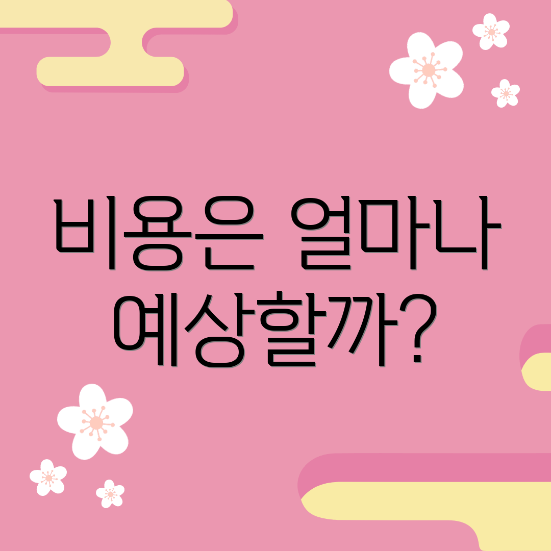 비용은 얼마나 예상할까?