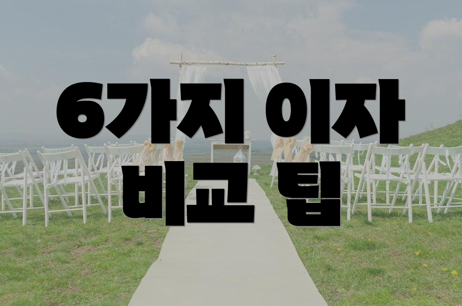 6가지 이자 비교 팁