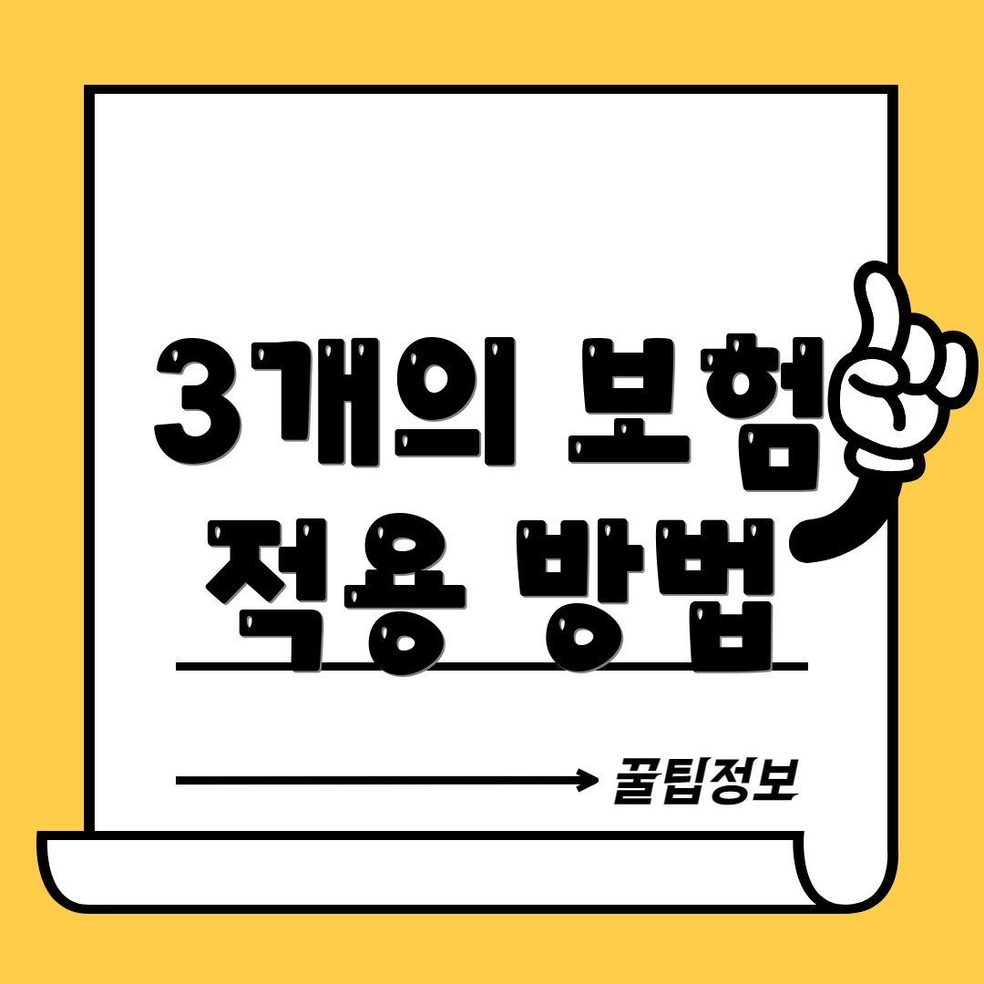 3개의 보험 적용 방법