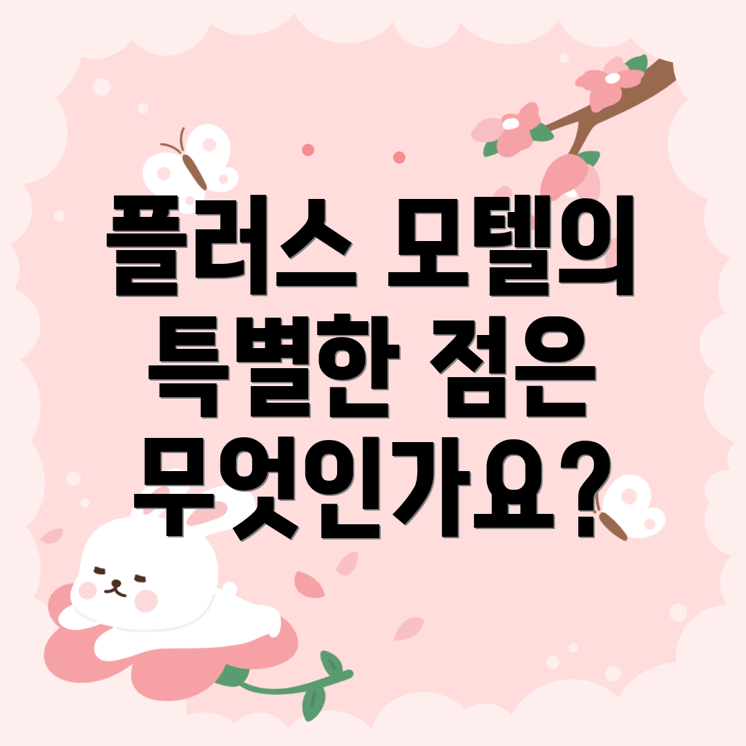 플러스 모텔의 특별한 점은 무엇인가요?