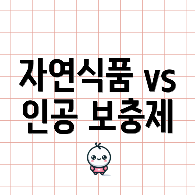 자연식품 vs 인공 보충제