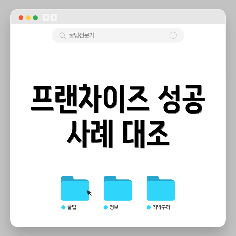프랜차이즈 성공 사례 대조