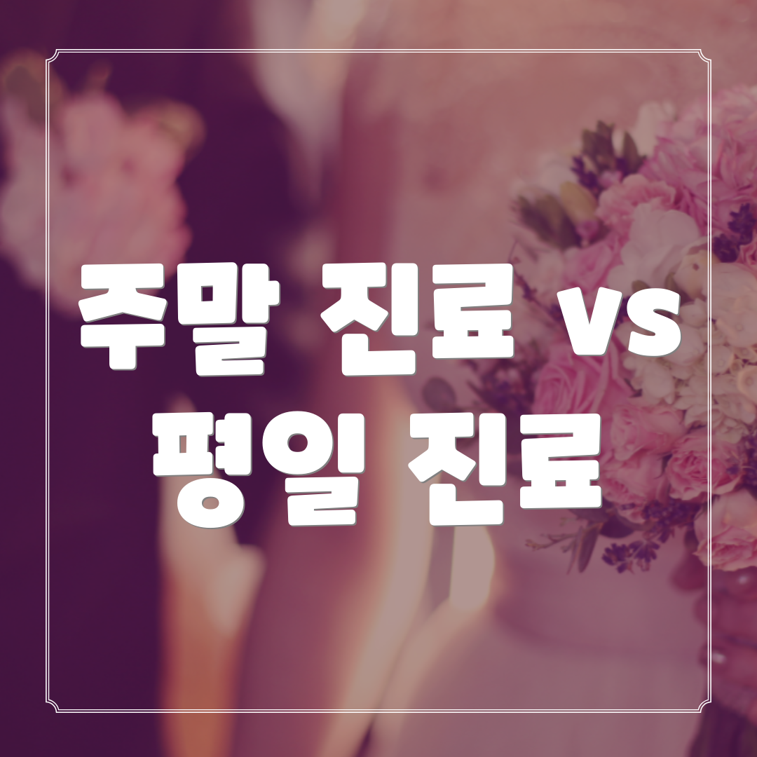 주말 진료 vs 평일 진료