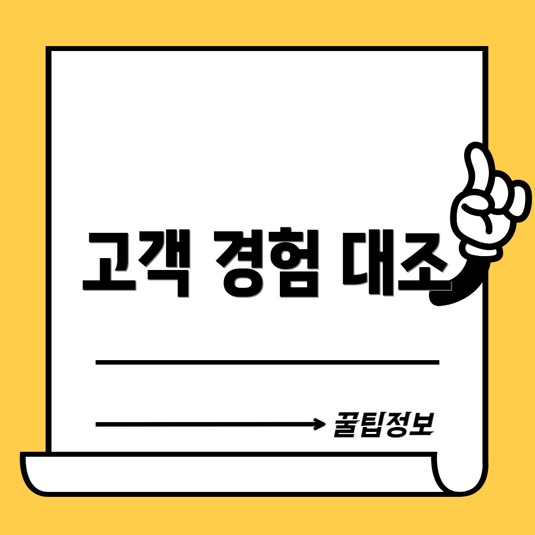 고객 경험 대조