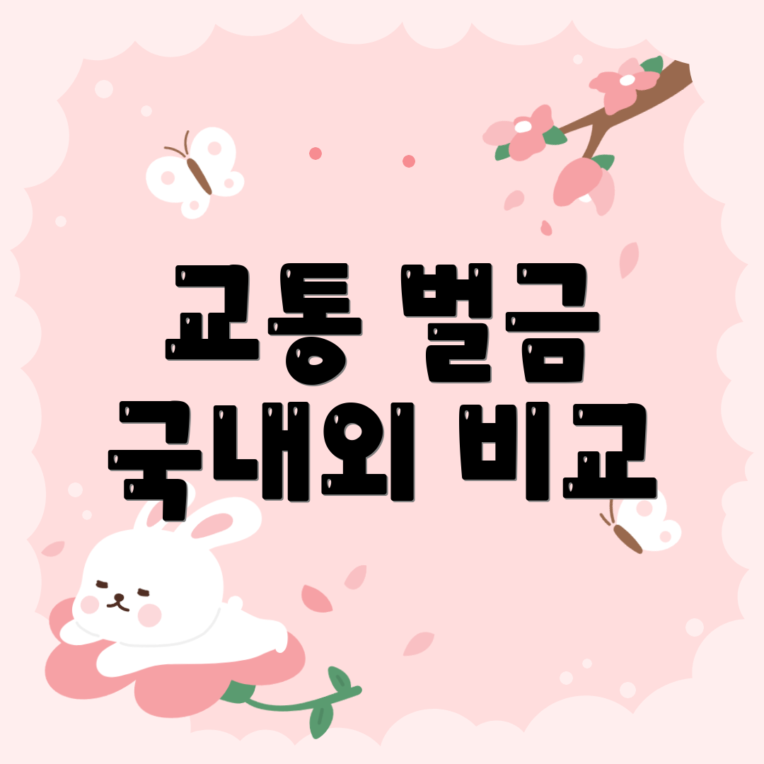 교통 벌금 국내외 비교