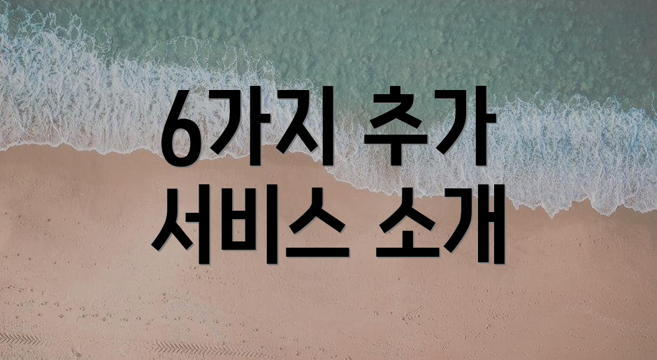 6가지 추가 서비스 소개